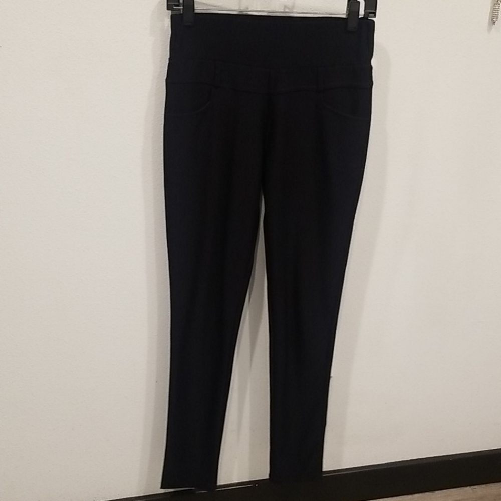 Navy Blue Spandex Pants w/Pockets